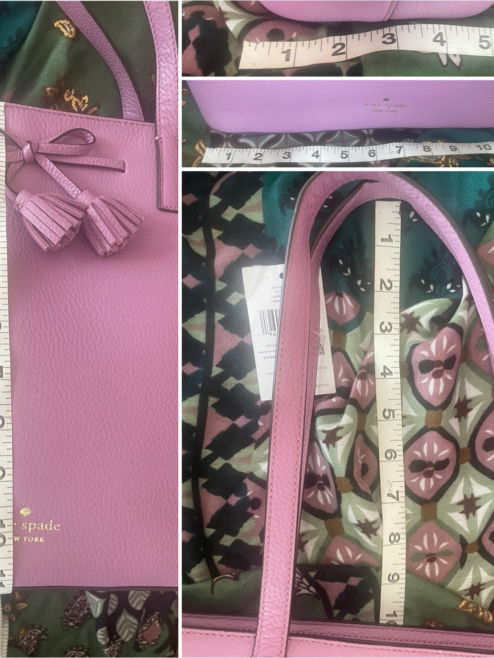 Kate Spade Hayes Valerian Medium Top Zip Tote | Classic Elegance Quiet Luxury - Picture 14 of 16